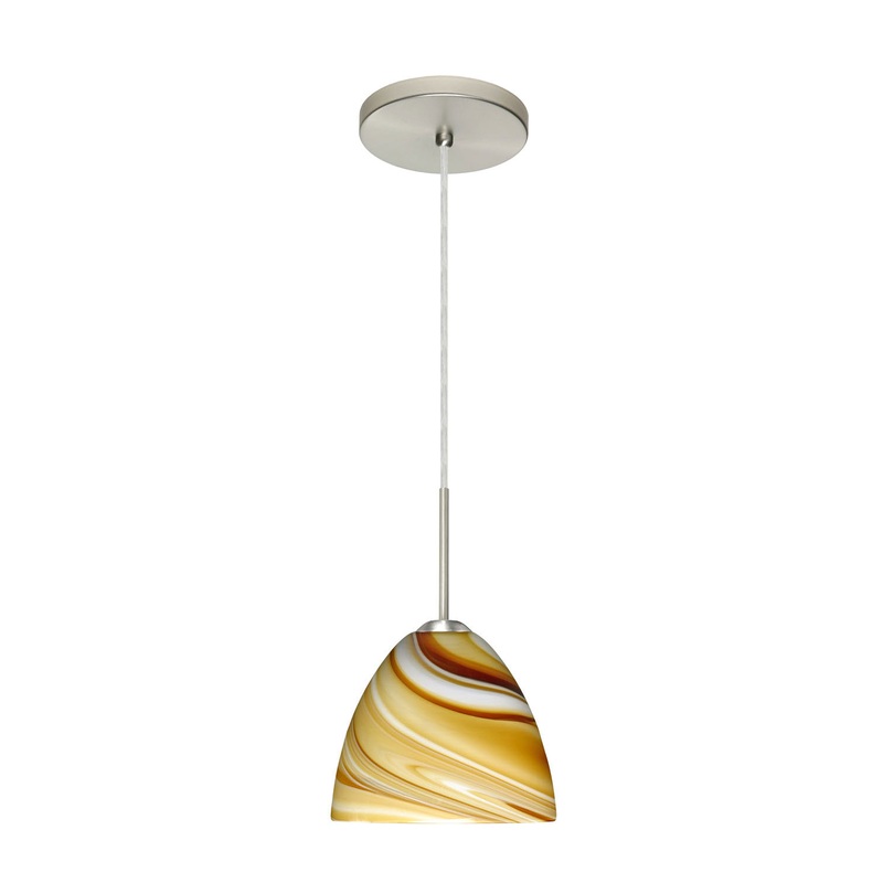 Besa 1BT-7572HN-SN Sasha One Light Pendant Satin Nickel