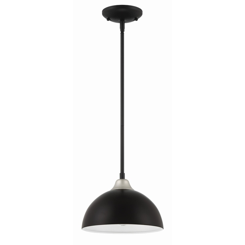 Craftmade ZA4911-MNSA Kahn One Light Outdoor Pendant Midnight/Satin Aluminum