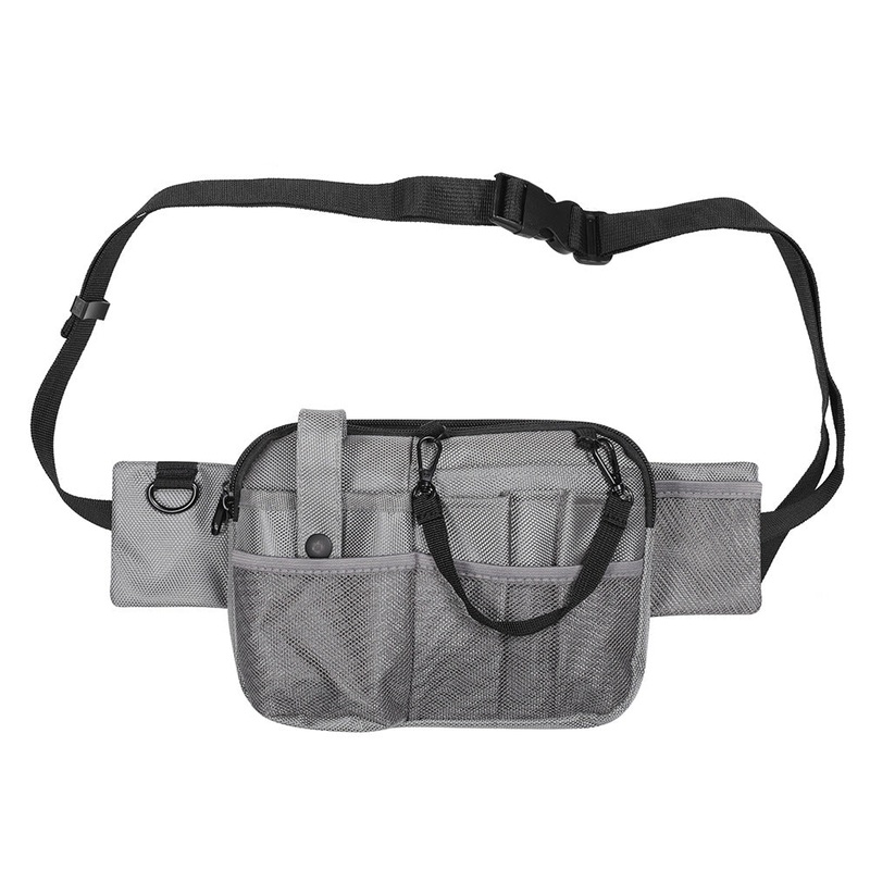 Grey Nurse Utility Belt Bag – Multi-Pocket Medical Organizer Waist Pack for Tools & Essentials