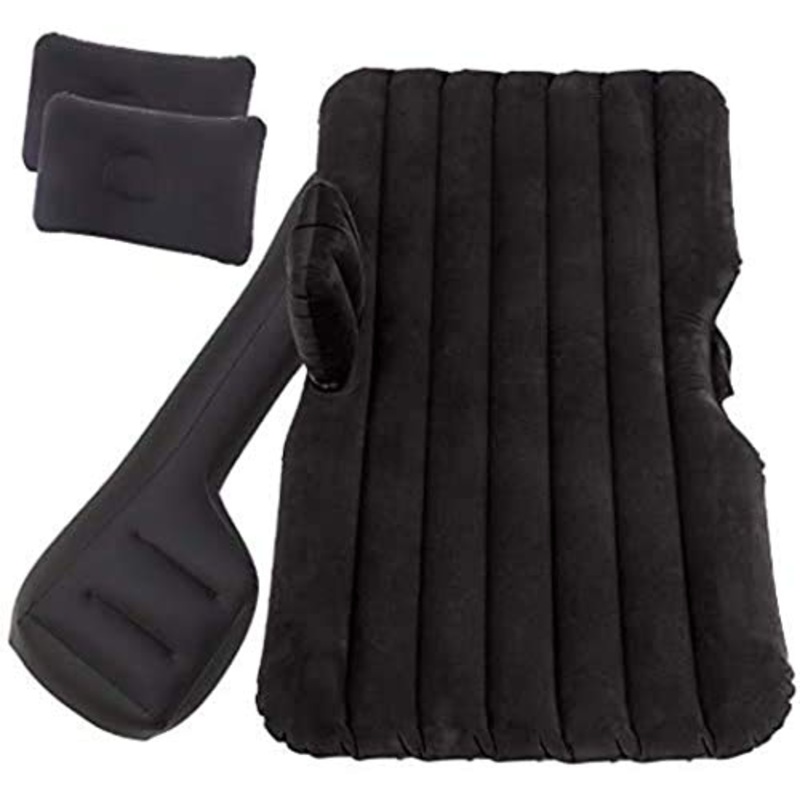 HongLianRiven Lettino da Viaggio Auto Gonfiabile da Viaggio Veicolo Multifunzionale Bed Auto Gonfiabile Bed Auto Tornio poggiatesta Materasso Gonfiabile 5-12 (Color : Black)