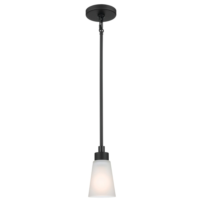 Kichler 52444BK One Light Mini Pendant, Black