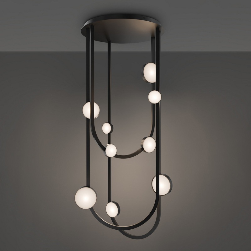 LED Flush Mount from the Tableau Collection in Black Finish by Modern Forms