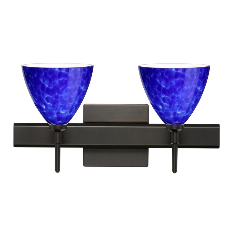 Two Light Wall Sconce from the Mia Collection in Bronze Finish by Besa