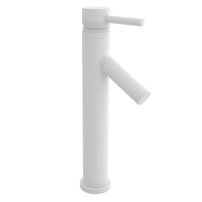 Vessel Faucet East Linear 1 Lever ADA Matte White 1.2 Gallons per Minute