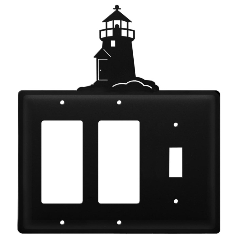 Village Wrought Iron EGGS-10 Triple Lighthouse Double GFI and Single Switch Cover CUSTOM Product
