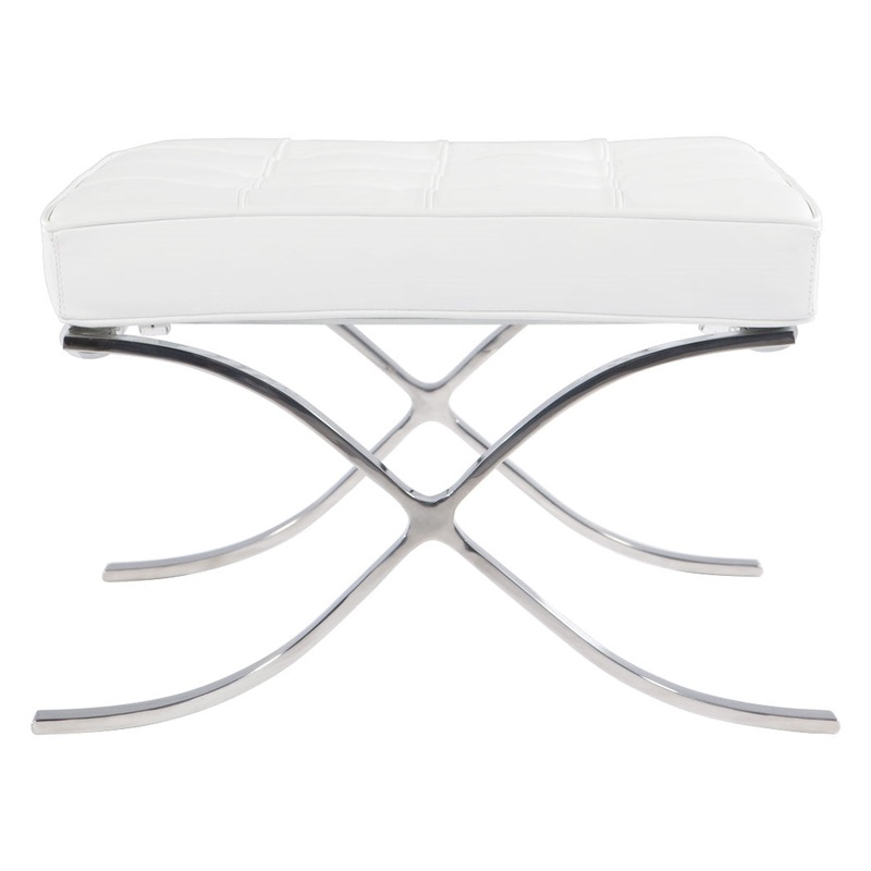 White Barcelona Ottoman – Classic Version – Replica