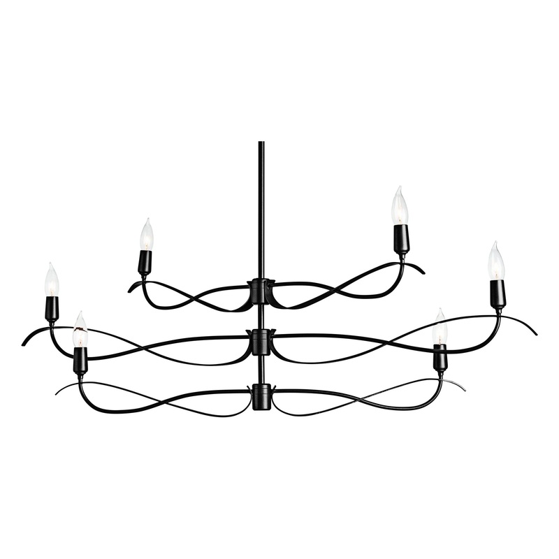 Willow 6-Light Small Chandelier Black