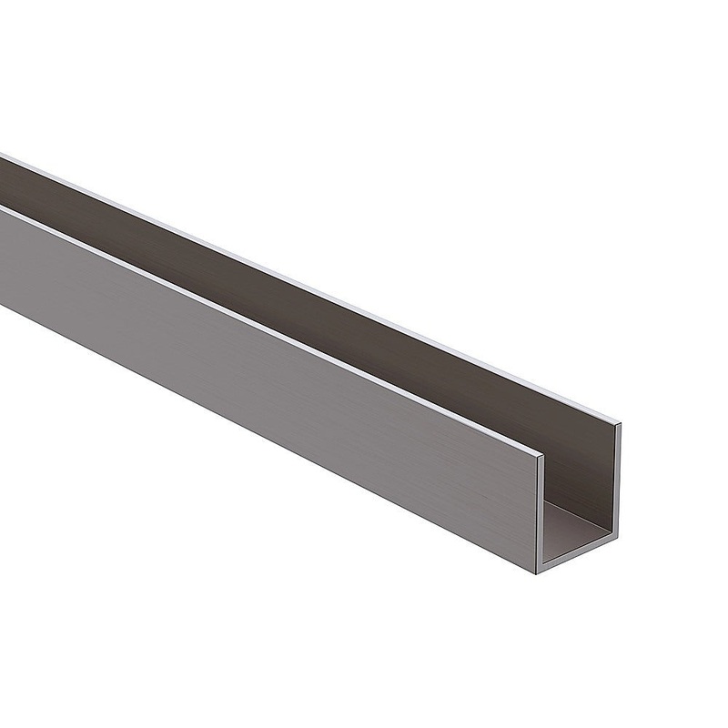 70cm Frameless Glass Bath Screen with Wall Channel – Gunmetal