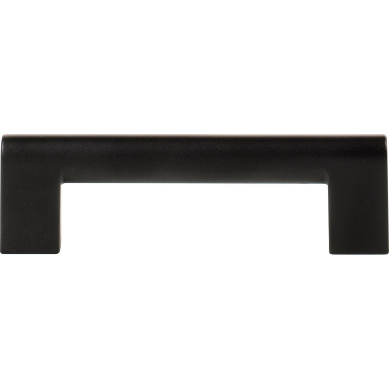 Atlas Homewares Round Rail Pull 3 3/4 Inch Matte Black