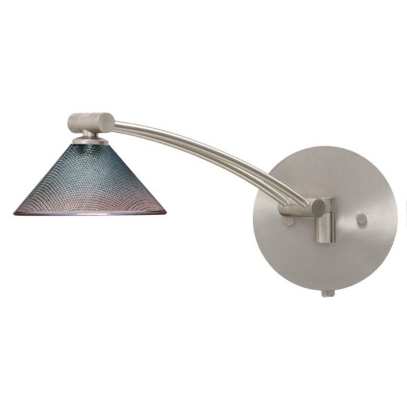 Besa 1WW-117691-SN Kona One Light Swing Arm Wall Sconce Satin Nickel (Discontinued)
