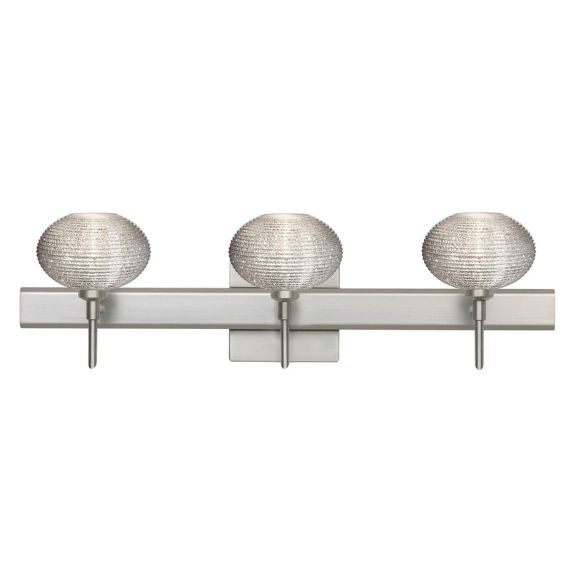 Besa 3SW-5612GL-SN-SQ Lasso Three Light Wall Sconce Satin Nickel