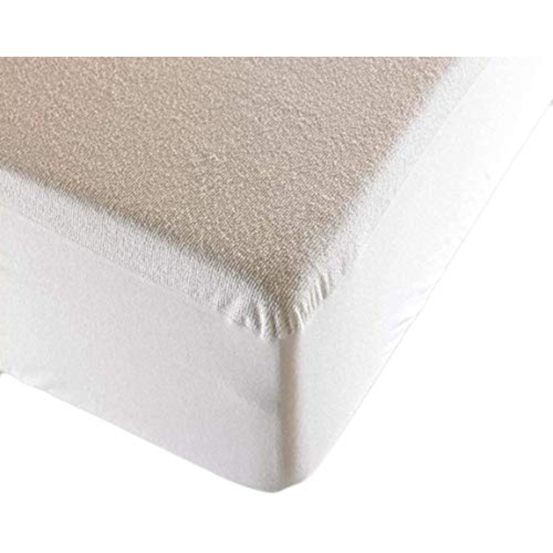 DEMONA COPRIMATERASSO Economico Copertura Fodera Impermeabile Letto Sanitario con Angoli Singolo Matrimoniale Piazza E Mezza SPEDIZIONE Gratuita (Bianco, Piazza E Mezza)
