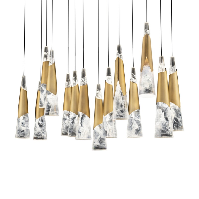 LED Pendant from the Kilt Collection in Aged Brass Finish by Modern Forms