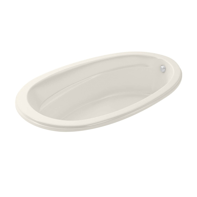 MAAX 106169-097-007 Talma 7242 Acrylic Drop-in End Drain Combined Whirlpool & Aeroeffect Bathtub in Biscuit