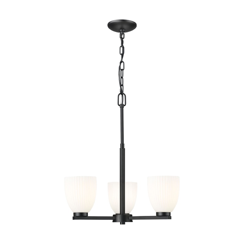 Naya 3-Light Chandelier Matte Black
