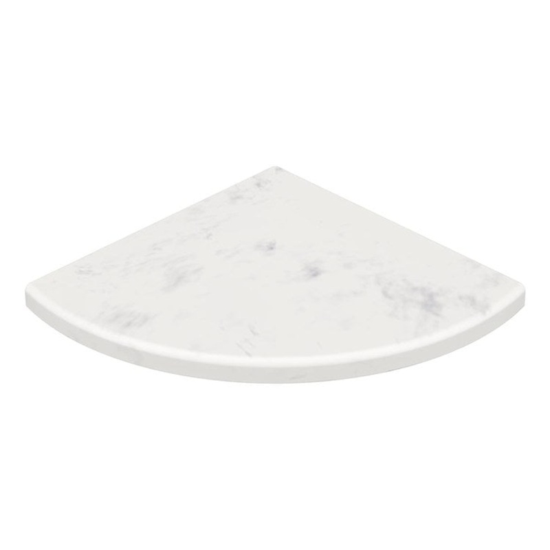 Shower Basket Aerie ES-8 Corner Shelf Carrara 8.5 x 8 Inch SMC Wall Mount