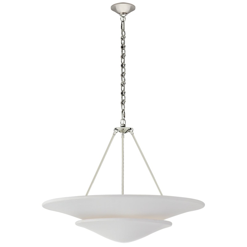 Six Light Chandelier from the Mollino Collection in Polished Nickel Finish by Visual Comfort Signature