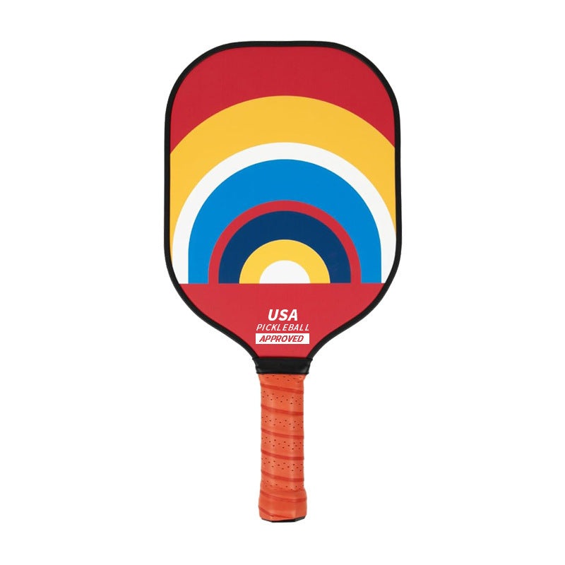 Style 3 Colorful Geometric Patterns Fiberglass Pickleball Paddle – Lightweight 220g with Anti-Slip TPU Grip for Outdoor Sports