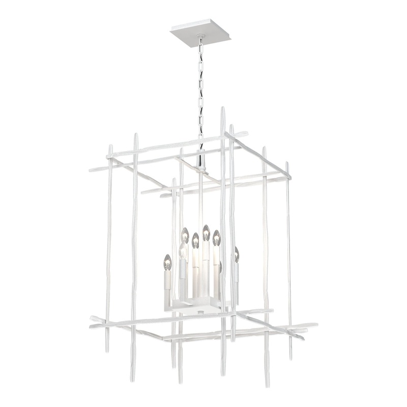 Tura 8-Light Large Chandelier White