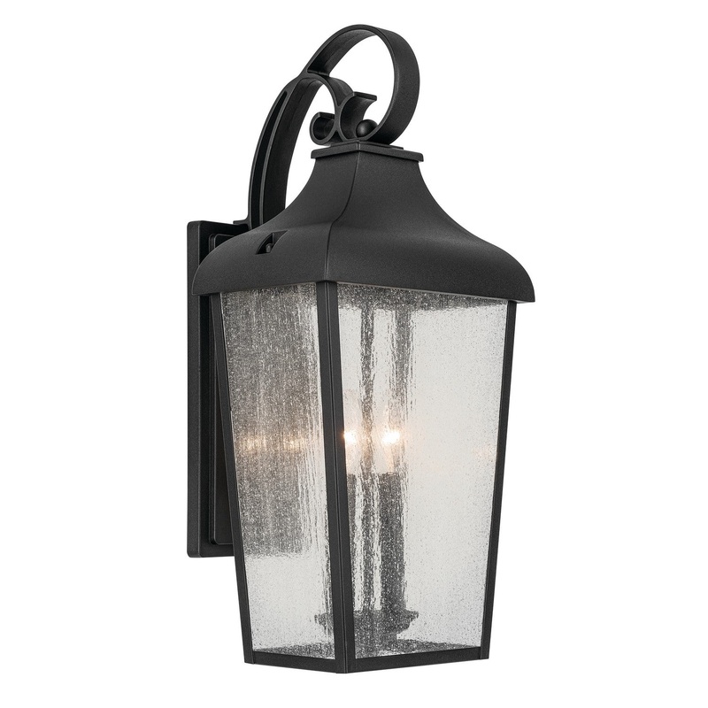 Two Light Outdoor Wall Mount from the Forestdale Collection in Textured Black Finish by Kichler