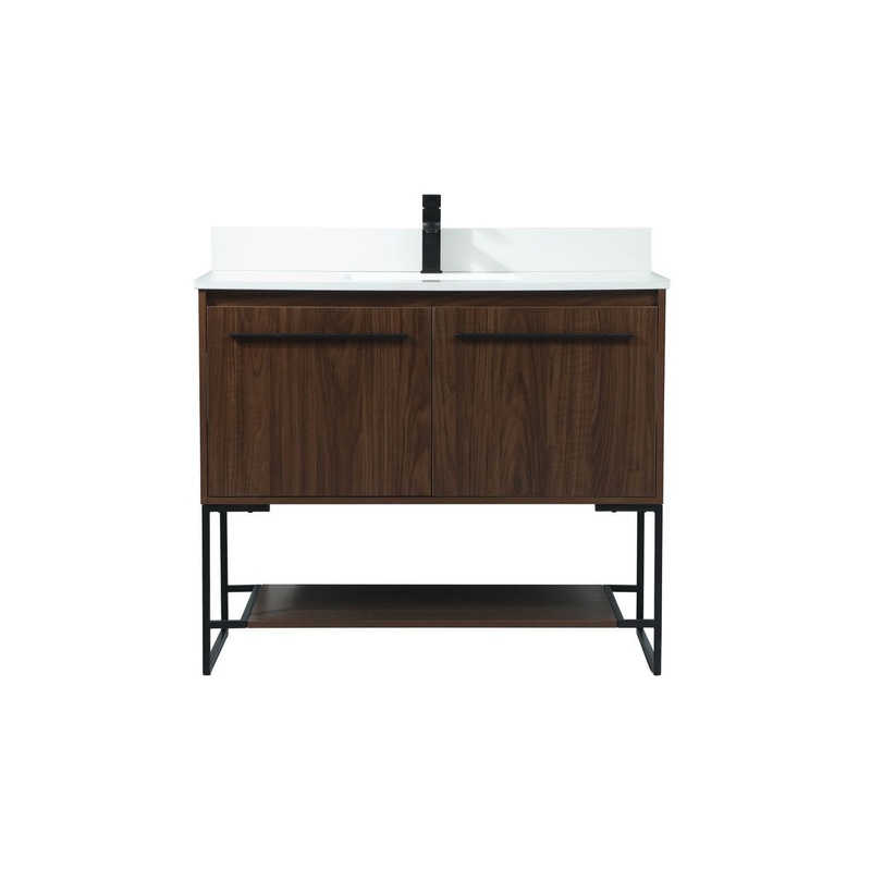 Vanity Sink Set from the Sloane Collection in Walnut Finish by Elegant Lighting