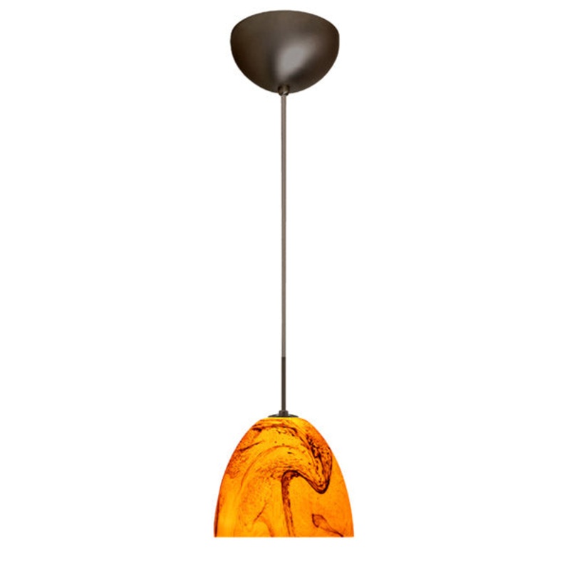 Besa 1BC-7572HB-BR Sasha One Light Pendant Bronze