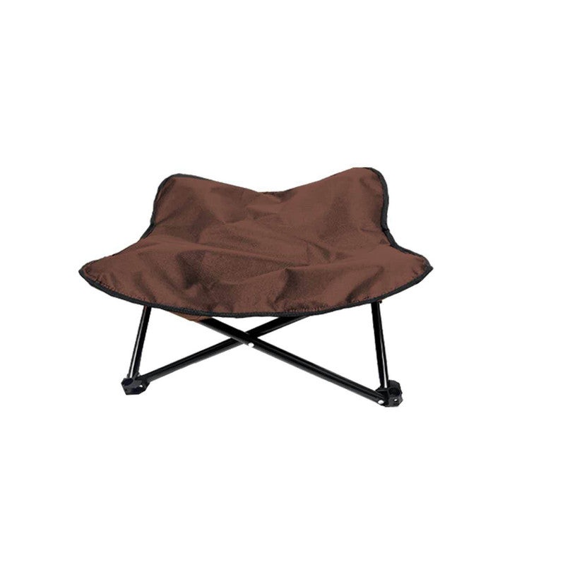 Brown Elevated Comfort Pet Bed – Portable & Foldable Dog Cat Cot – Durable 600D Oxford Fabric, Washable Cover, All Seasons