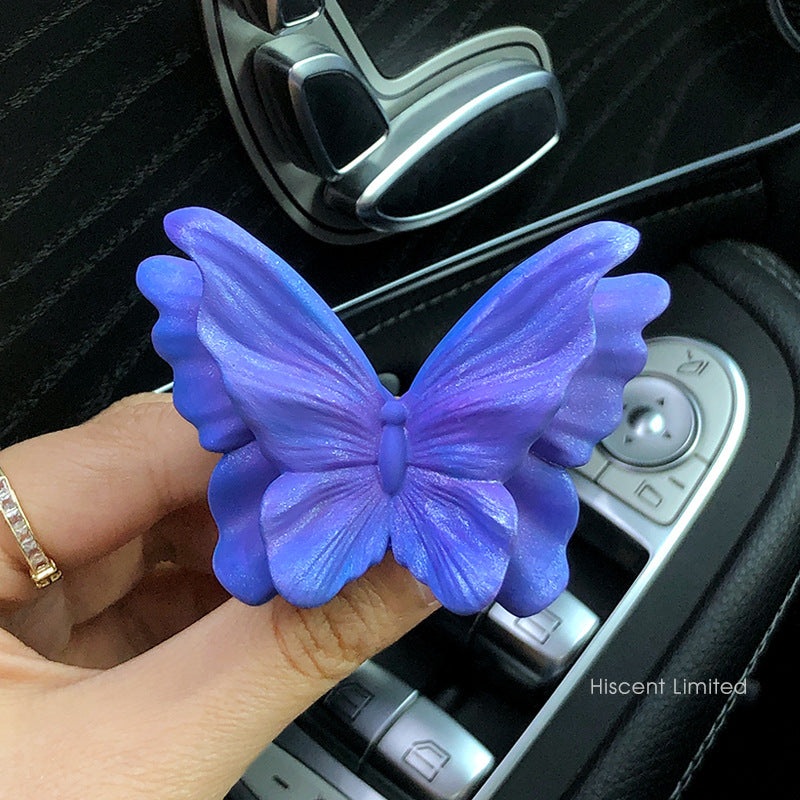 Dream Purple Butterfly Set of 3 Butterfly Car Air Vent Clips – Decorative Scent Diffuser Ornaments