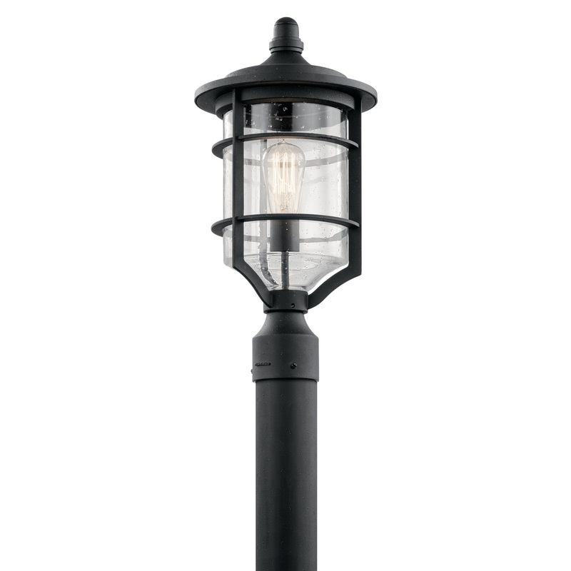 Kichler 49129DBK One Light Outdoor Post Mount, Distressed Black