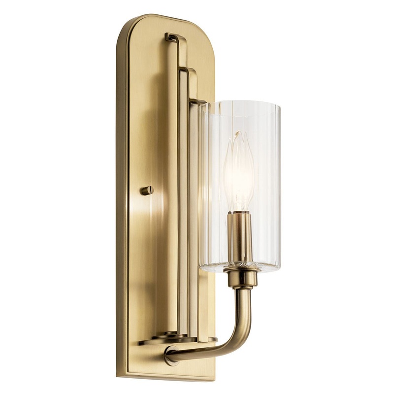 Kichler 52415BNB One Light Wall Sconce, Brushed Natural Brass
