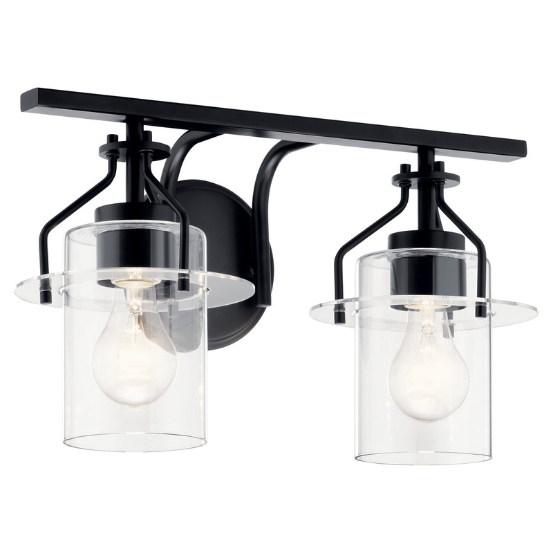 Kichler 55078BK Two Light Bath, Black