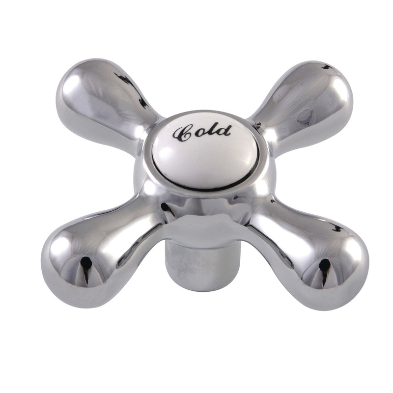 KSH213C Cold Metal Cross Handle, Polished Chrome
