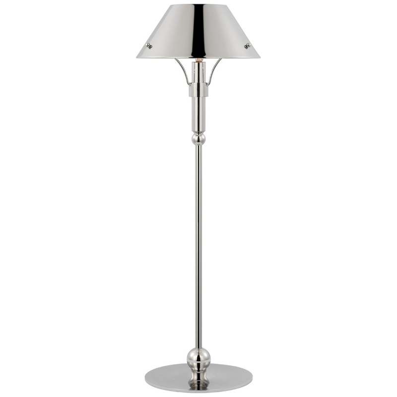 LED Table Lamp from the Turlington Collection in Polished Nickel Finish by Visual Comfort Signature