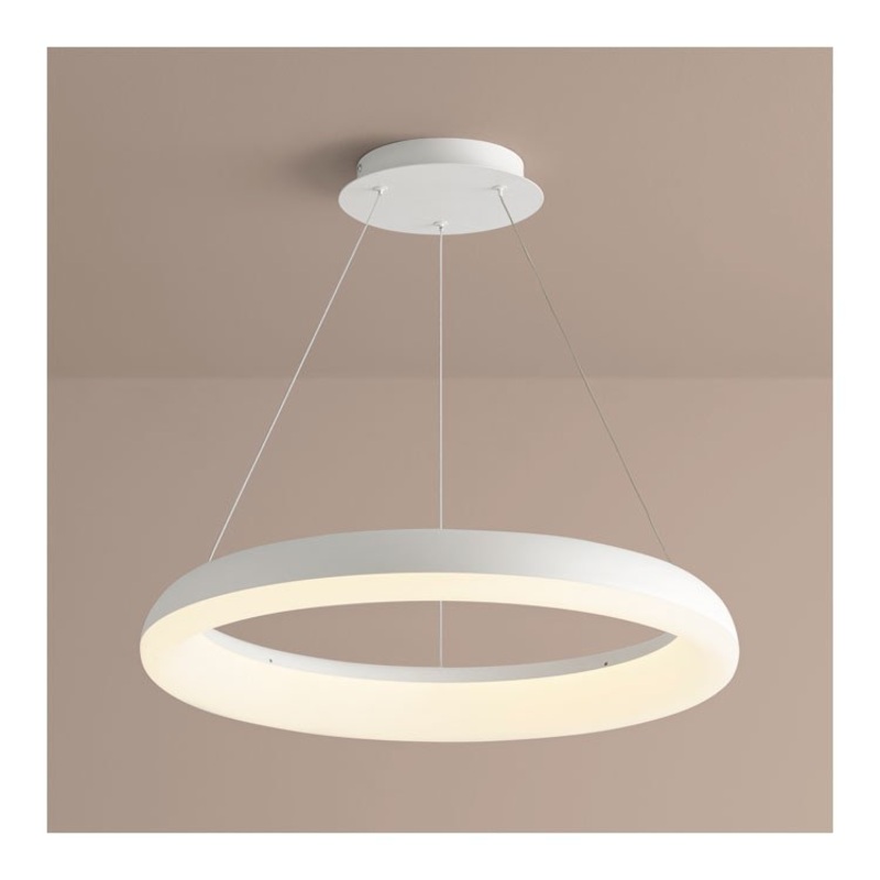 Roswell Single-Light LED 24″ Pendant – White
