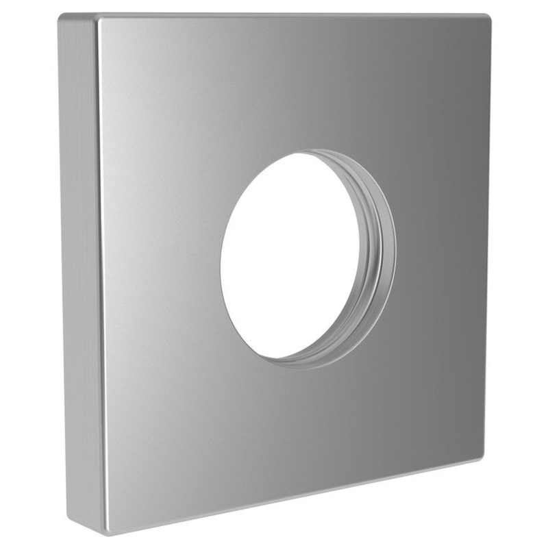 Shower Arm Flange Square Stainless Steel PVD 2-1/2 Inch Brass