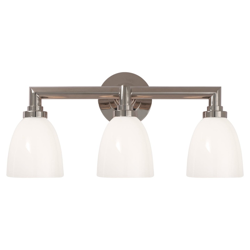 Three Light Bath Sconce from the Wilton Collection in Chrome Finish by Visual Comfort Signature