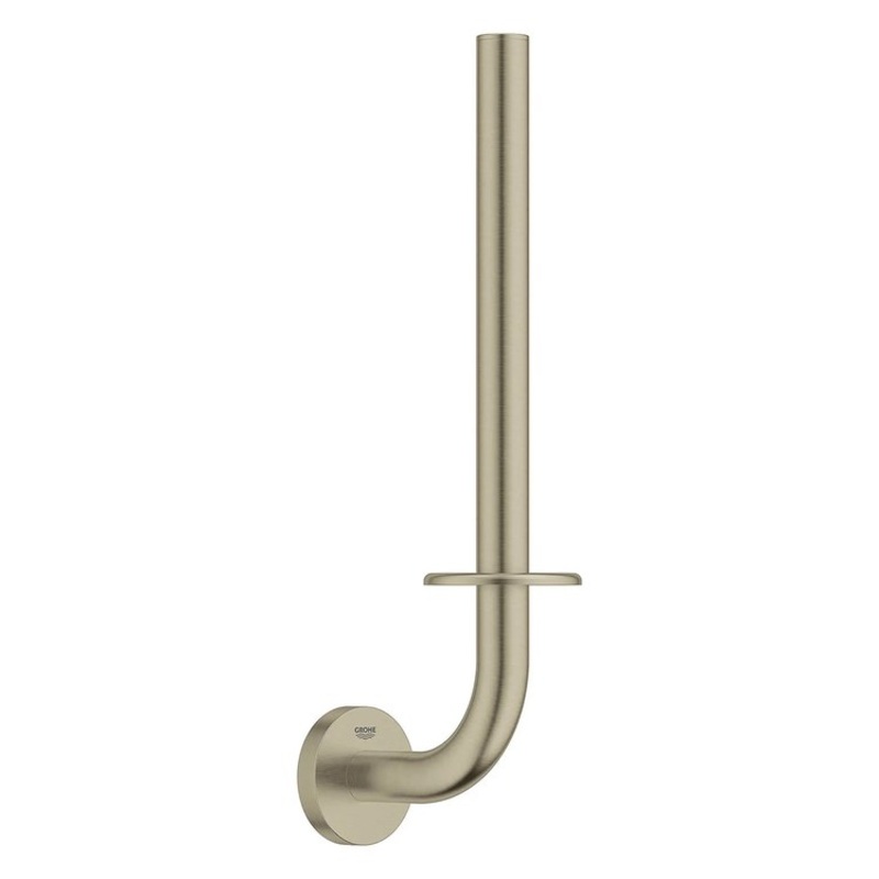 Toilet Paper Holder Essentials Double Brushed Nickel Metal 4-9/16 Inch Wall Mount