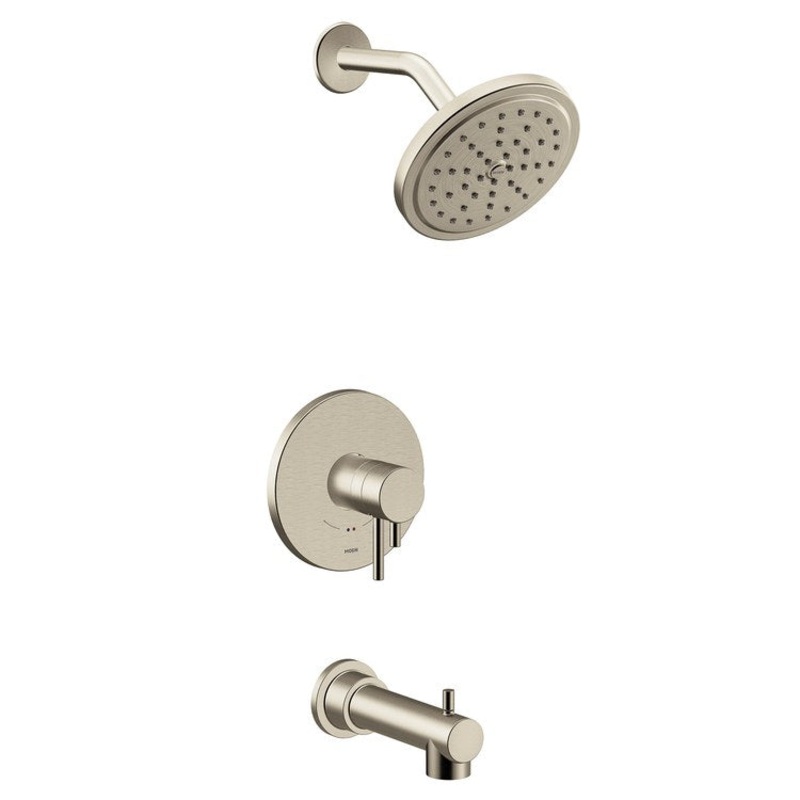 Tub and Shower Trim Align M-Core 4-Series 2 Lever Brushed Nickel WaterSense ADA 1.75 Gallons per Minute