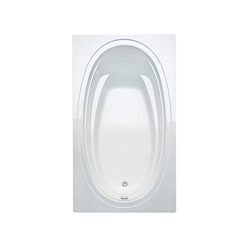 MAAX 106458-R-000-001 Panaro 7242 Acrylic Drop-in Right-Hand Drain Bathtub in White